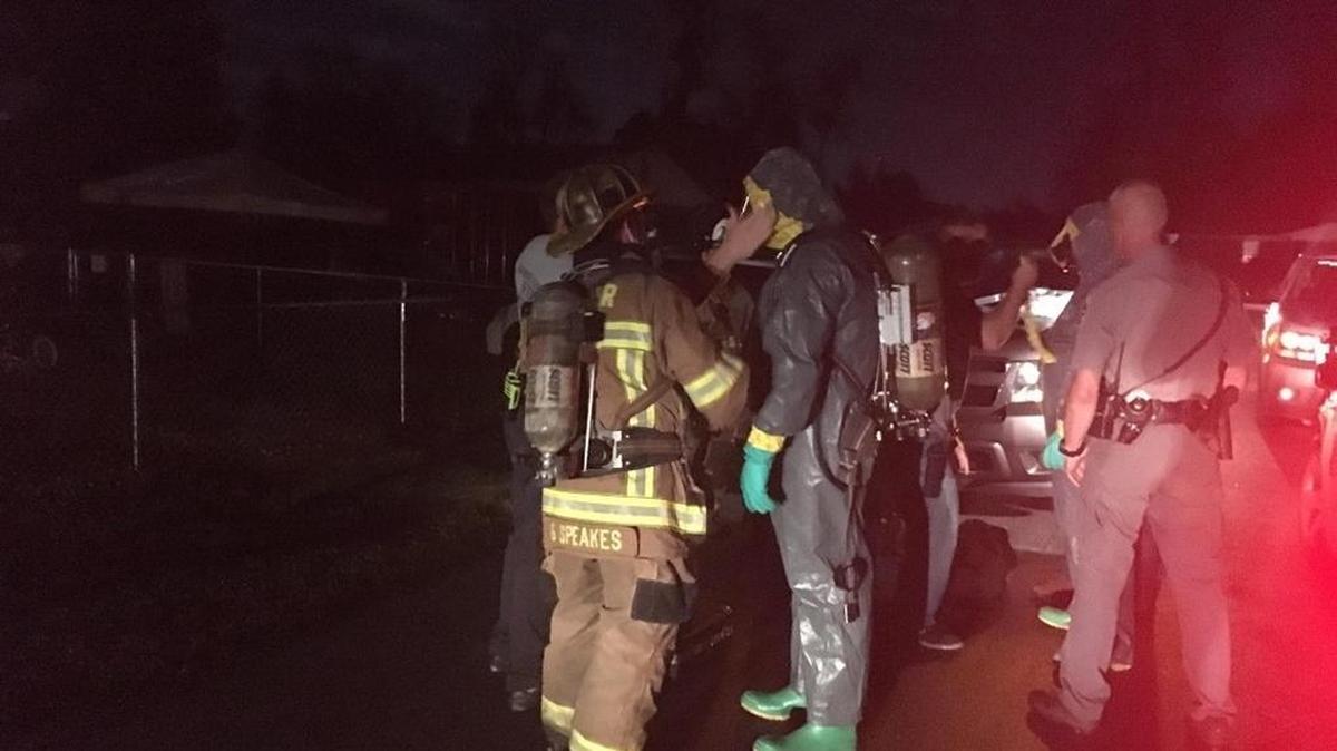 Hazmat Crews cleaning up meth lab in Conway