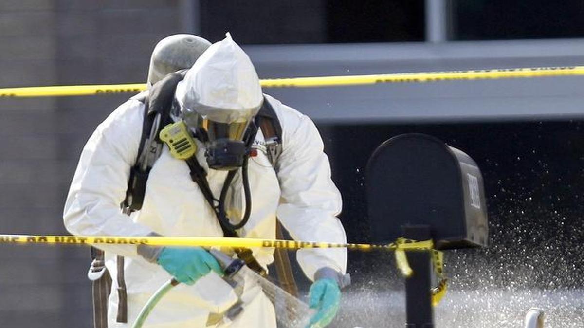 
Hazardous materials response units work the scene at the ambulance bay and emergency room entrance of Conway Medical Center on Thursday, July 30. Horry County Police reports a man picked up a threatening letter with white powder at the Carolina Forest post office and then took the letter to the medical center. Teams worked both scenes, the hospital and the post office. He left the letter’s envelope with the white powder at the post office. The man, Conway Medical Center spokeswoman Julia Rajotte said, was decontaminated, isolated and is being monitored. She said the hospital staff who contacted the man have also been decontaminated. The hospital did not evacuate patients but did divert ambulances to other area hospitals until the scene is cleared.
