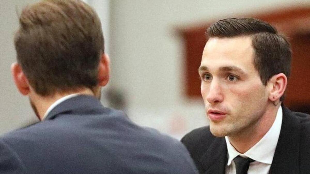 Tommy Benton enters the courtroom for his murder trial on Monday, Dec. 4, 2017. Benton is charged with murder, two counts of first-degree burglary and one count each of first-degree arson and third-degree arson for the slaying of 68-year-old Charles Bryant Smith on April 29, 2014. Benton and two others are accused of terrorizing Smith over an 11-day span with the final encounter leaving Smith handcuffed, beaten, doused with gasoline and set on fire.