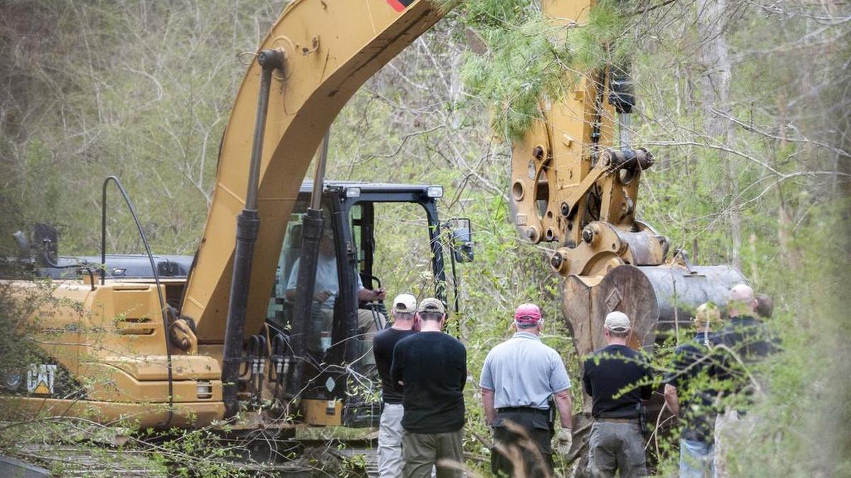 Agents from the Federal Bureau of Investigation as well as local authorities use earth-moving equipment in the search related to Brittanee Drexel’s case off Foxfire Ct. in Georgetown on Saturday. Drexel was 17 years old when she went missing in Myrtle Beach while on spring break in 2009.