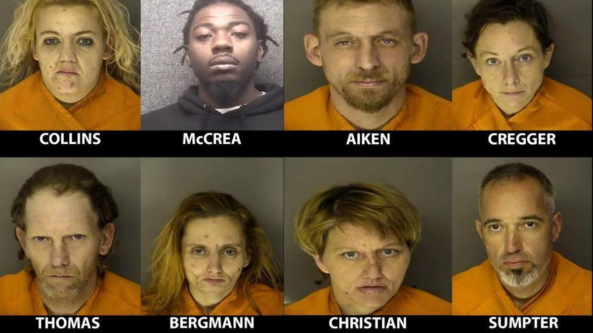 Multiple complaints regarding alleged drug activity at the Sea Mist Resort in Myrtle Beach led authorities to arresting eight people, who were busted with a large amount of meth, crack cocaine and heroin.