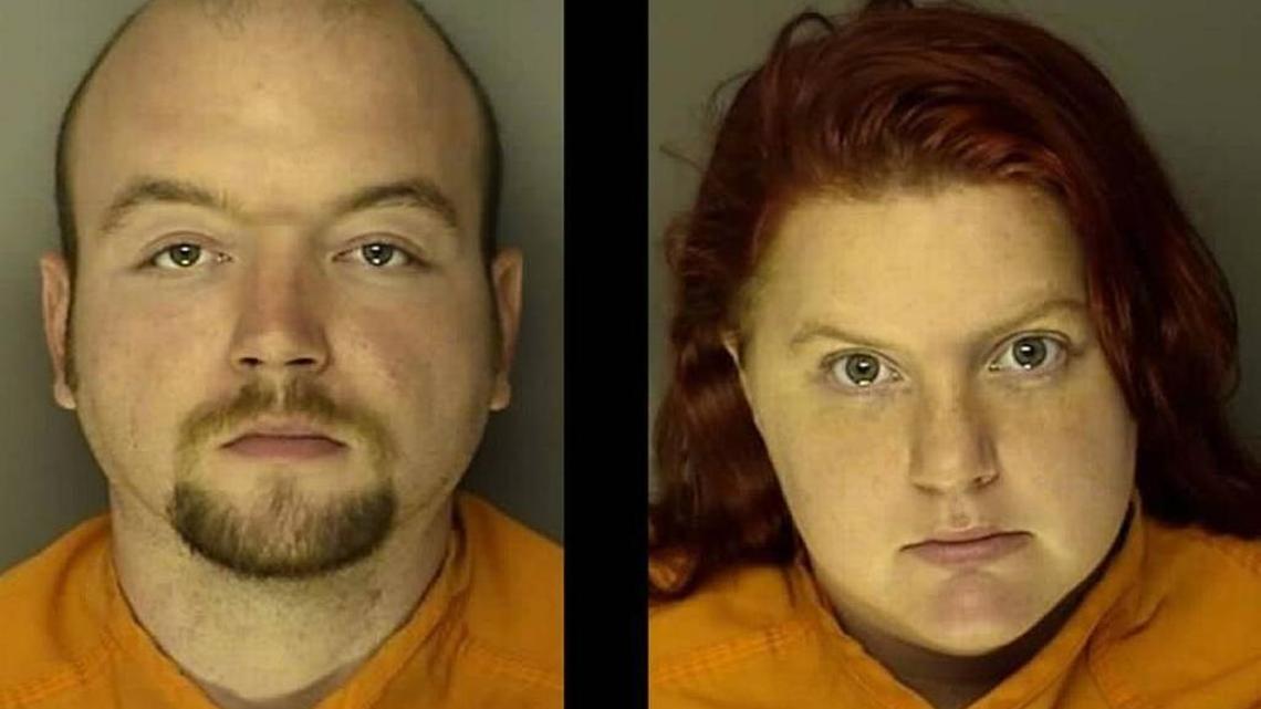 Kenneth Wayne Carlisle, left, and Jordan Marie Hodge are each facing two counts of murder and financial card theft in the case of a couple reported missing from Conway on July 1, 2017.