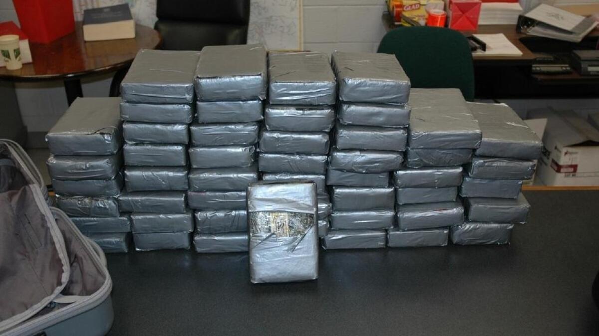 The 125 pounds of powder cocaine that was seized after a traffic stop on I-20 in Florence County earlier this week.
