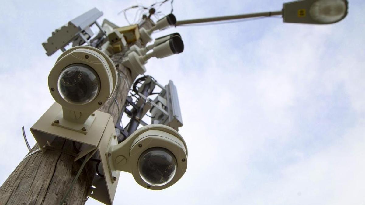Security cameras located on a pole. Myrtle Beach will soon have 1,200 security cameras across the city, including 50 new ones in Market Common.