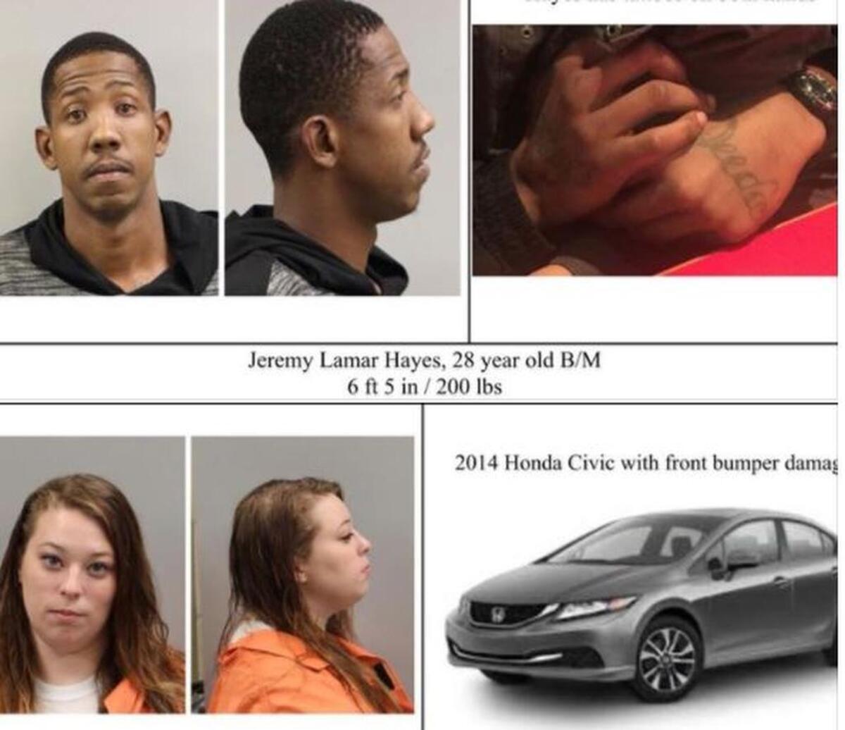 Hayes is pictured on top, and Boggs is shown below. The pair arrested in Myrtle Beach is wanted in connection with North Carolina crimes, police said.