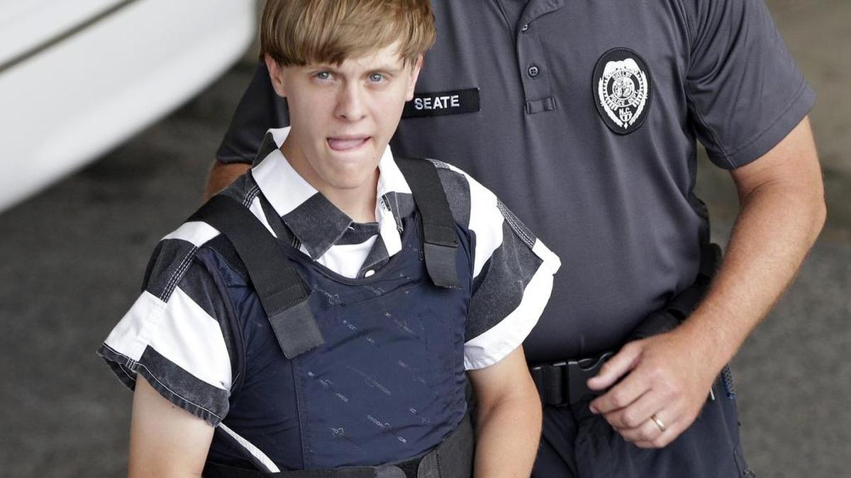 Dylann Roof in custody in North Carolina in June 2015.
