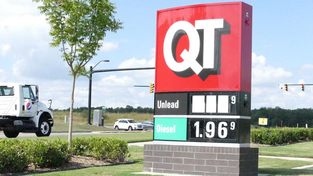 A QuikTrip store in Rock Hill let customers know it was out of gas by blanking the cost on its sign.