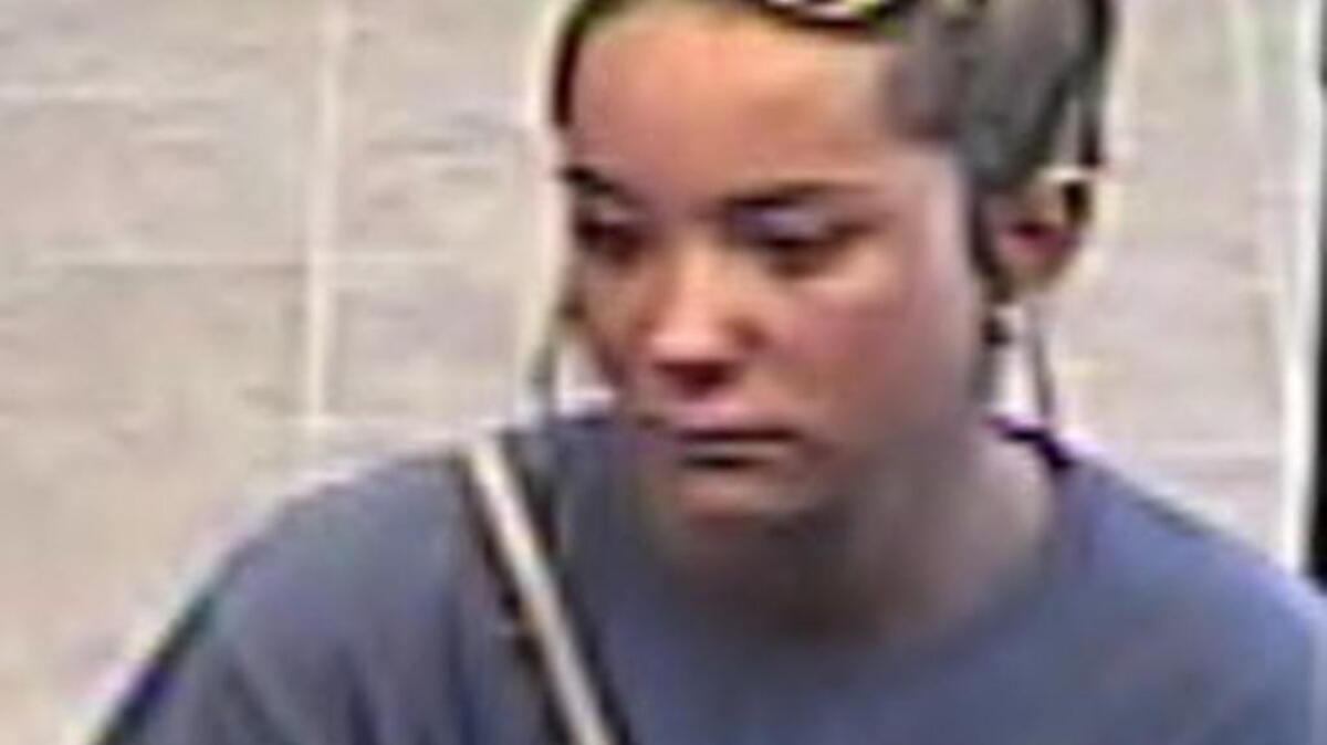 
Horry County police have released surveillance photos of 16-year-old Marley McKenna Spindler at the bank where she withdrew money. Anyone with information about Spindler’s whereabouts can call Horry County police at 843-915-7995.
