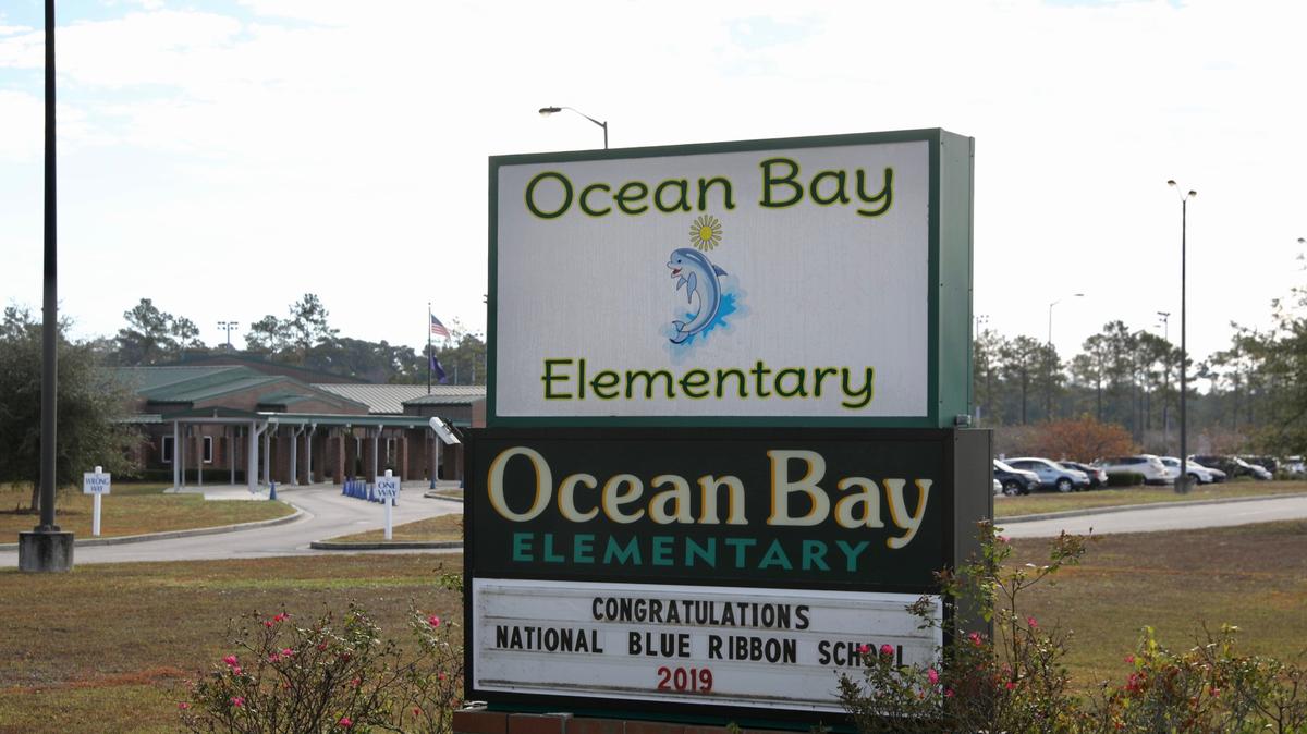 Ocean Bay Elementary School is located at 950 International Dr in Myrtle Beach. The principal and a teacher were arrested Wednesday, Nov. 2.