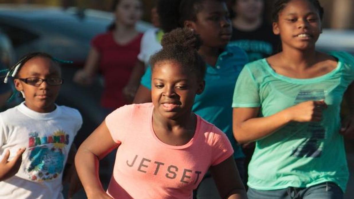 The Daisy Dashers girls' running club meets at Daisy Elementary School in the Red Bluff community of Horry County on Tuesday. The club meets regularly after school to work on their fitness and help bolster their self image. Recently, the club received free sneakers from Rack Room Shoes.