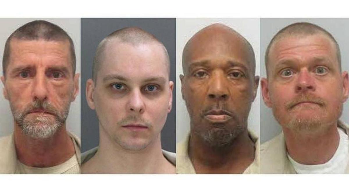 (From the left) John Tely King, Jason Howard Kelley, Jimmy Ham and William Bradley Scruggs were found dead inside a dorm on Friday at Kirland Correctional Institution.