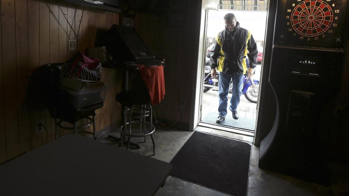
Vernon Bennett parks his motorcycle and enters The Bar in Garden City Beach on Friday, Oct. 2, 2015. Bennett said he is down for the fall rally from Anderson, S.C.
