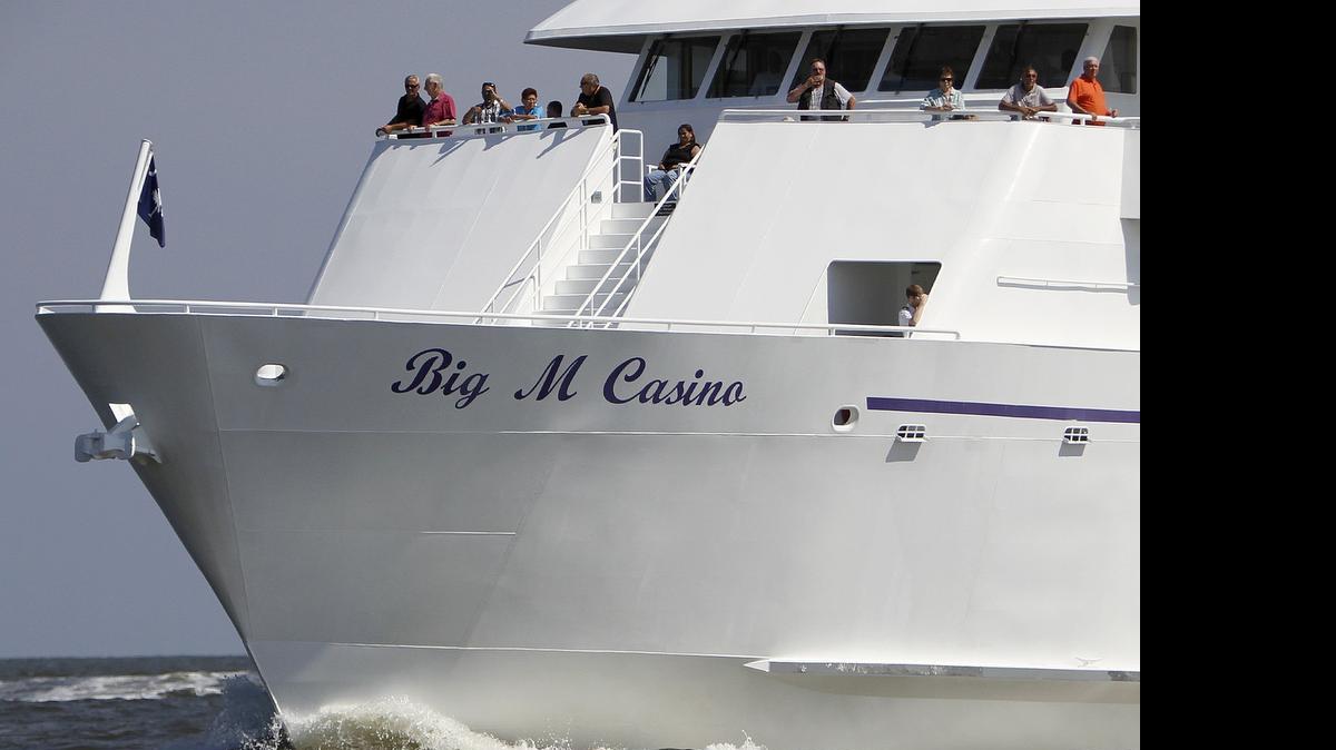 
The Big M Casino boat cruises off Little River in August 2014. 
