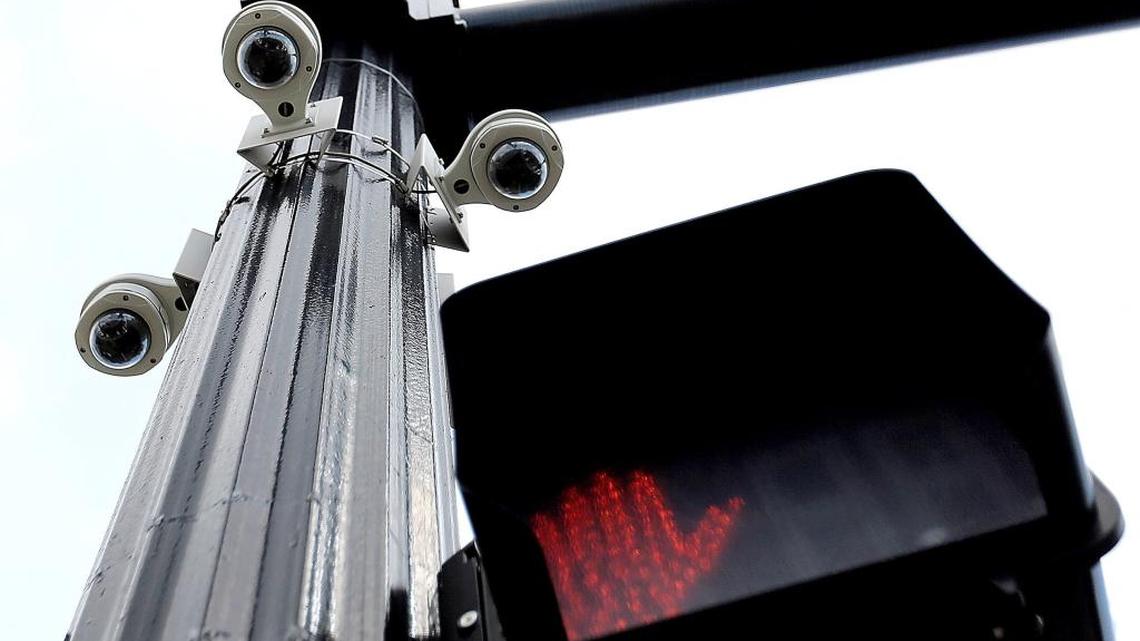 Close to 800 cameras are being added around Myrtle Beach city’s intersections and beach accesses, such as this one at the corner of Kings Highway and Mr. Joe White Avenue.