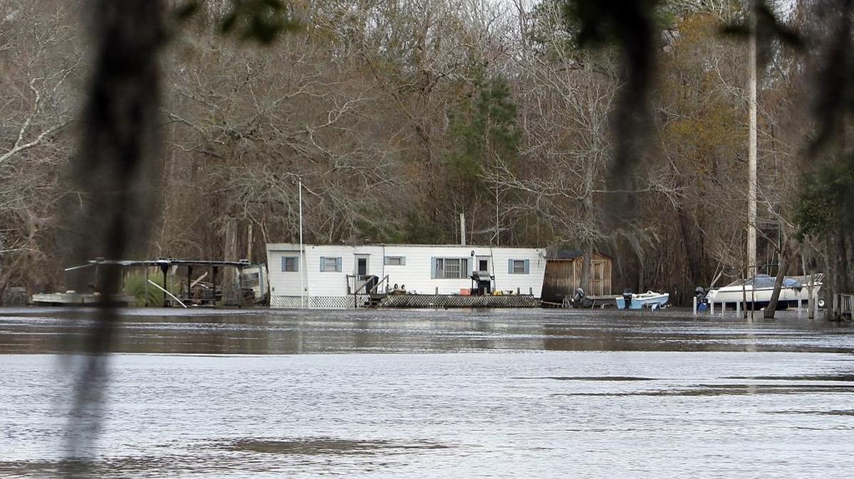 Waccamaw River flooding in February affected homes in the Savannah Bluff neighborhood near Conway