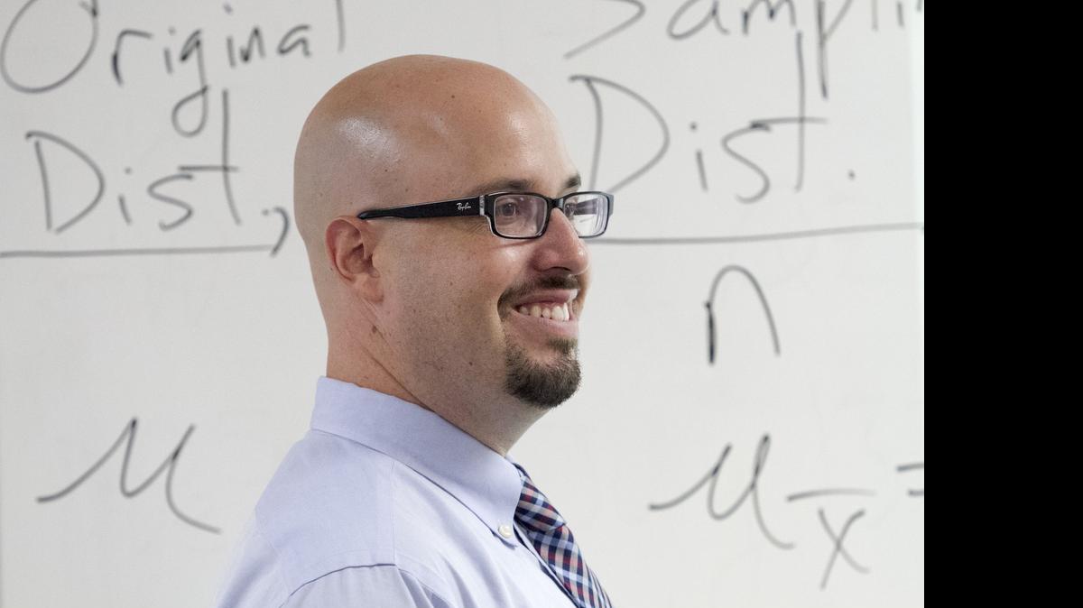 
Randy Moser teaches his probability class at HGTC's Grand Strand campus. Moser is helping to start the college's honors program.
