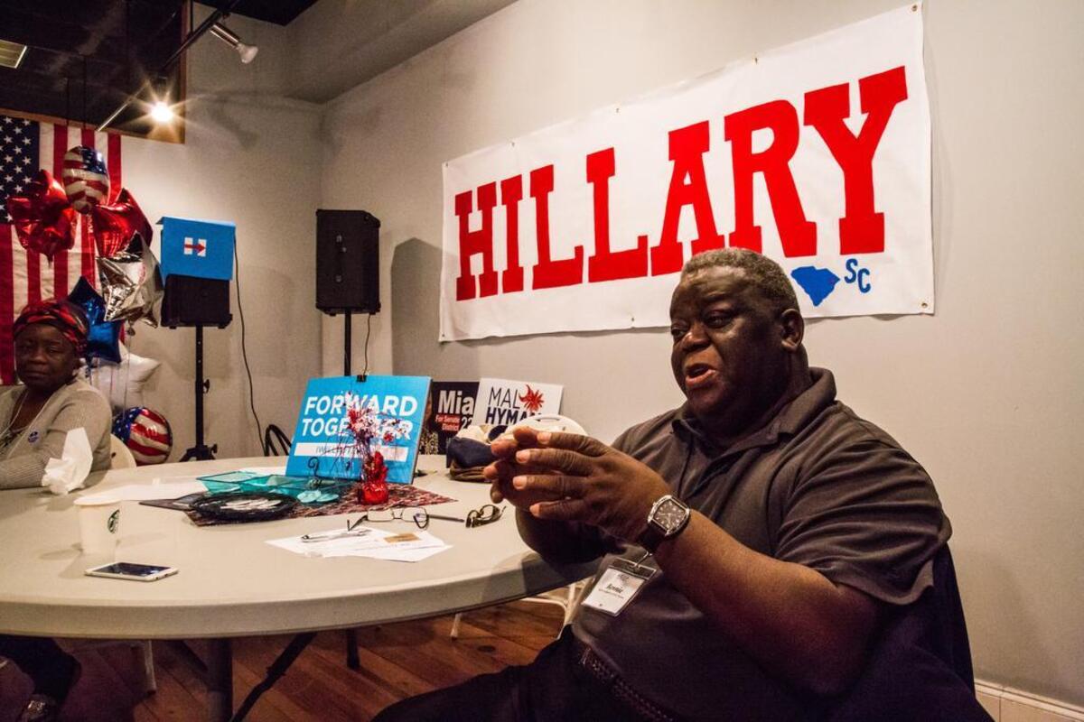 Bennie Swans, Horry County Democratic Party Chair at the HGDP Election Night viewing party in Conway. The numbers were not all out yet, but he said that they were “encouraged.”