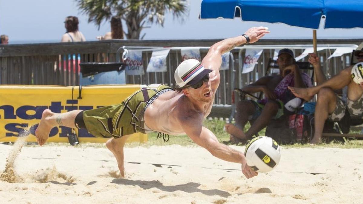 Players used volleyball courts between Eighth and Ninth avenues North in Myrtle Beach during Salt Games last month. The city plans to add a few more courts there this summer.