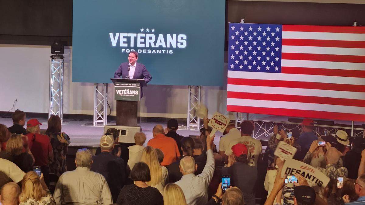 Florida Gov. Ron DeSantis rallied a crowd of nearly 200 during a Myrtle Beach campaign stop on Friday, Oct. 20, 2023