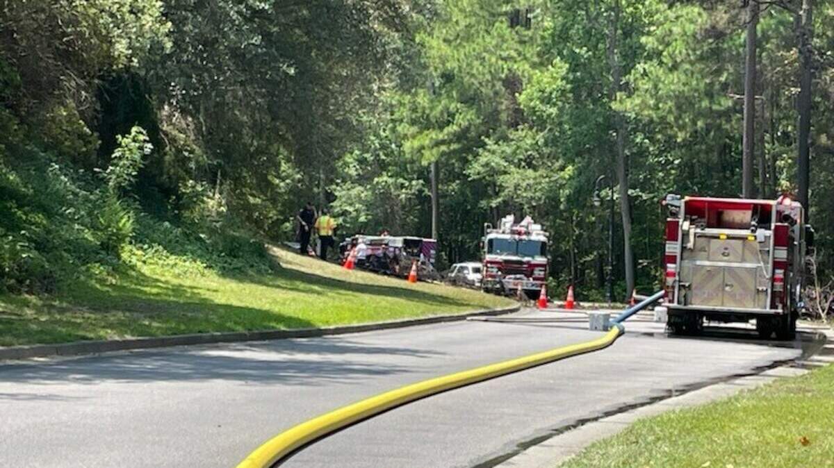 North Myrtle Beach crews responded to a single engine plane crash off Pete Dye Drive on July 2, 2023. Authorities said the road would be closed for at least two days pending a federal investigation.