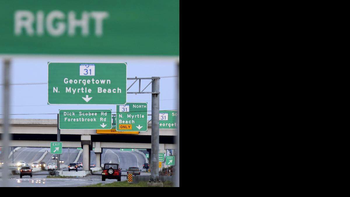 
U.S. 501 at the S.C. 31 exit ramp on April 1. 
