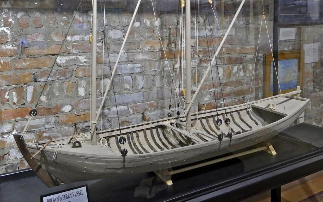 
William Brady built this  scale model of the Brown's Ferry Vessel, on display at the S.C. Maritime Museum, using the same woods as the original: pine, cypress and oak. 

