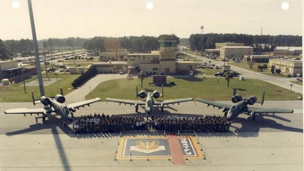 The 354th Tactical Fighter Wing (pictured), the first operational A-10 unit, was based at Myrtle Beach Air Force Base. The base, operational since 1942 closed on March 31, 1993. The base is now home to The Market Common, one of the fastest growing communities in Myrtle Beach.