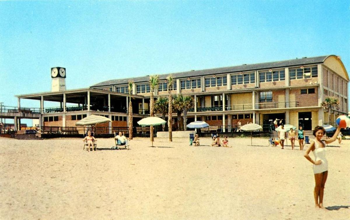 A photo of the third and last pavilion, named Myrtle Beach Pavilion. It opened in 1949.