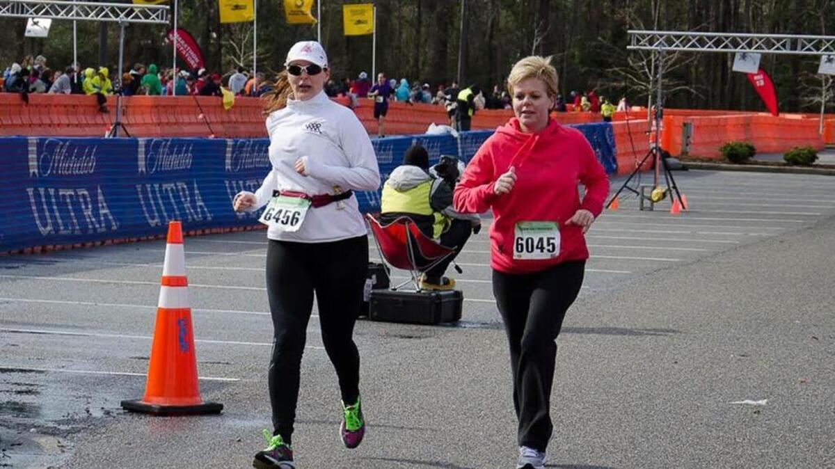 Two American Red Cross Rescue Racers – Cathy Madrid and Dawn Buckley – take part in the 2015 Myrtle Beach Marathon, the culmination of a training program that started last fall. The team for the ’16 marathon will have its first group workout Nov. 8. .