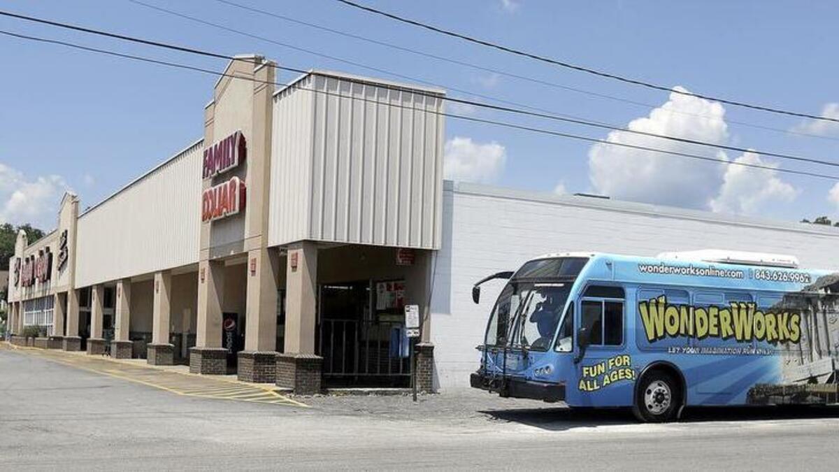 
The Coast RTA bus stops between Family Dollar and Island Cleaners off Lynch Street in Georgetown on Aug. 13. There are no signs or any indication of where or when the bus will stop.
