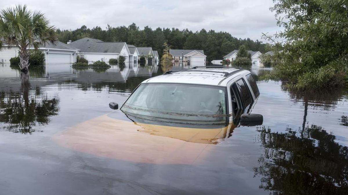 The Polo Farms neighborhood off S.C.905 is largely under water on Monday. The Red Bluff community off S.C.905 has flooded along the Waccamaw River and Simpsons Creek under Hurricane Florence’s deluge with entire neighborhoods underwater. Monday, Sept. 24, 2018.