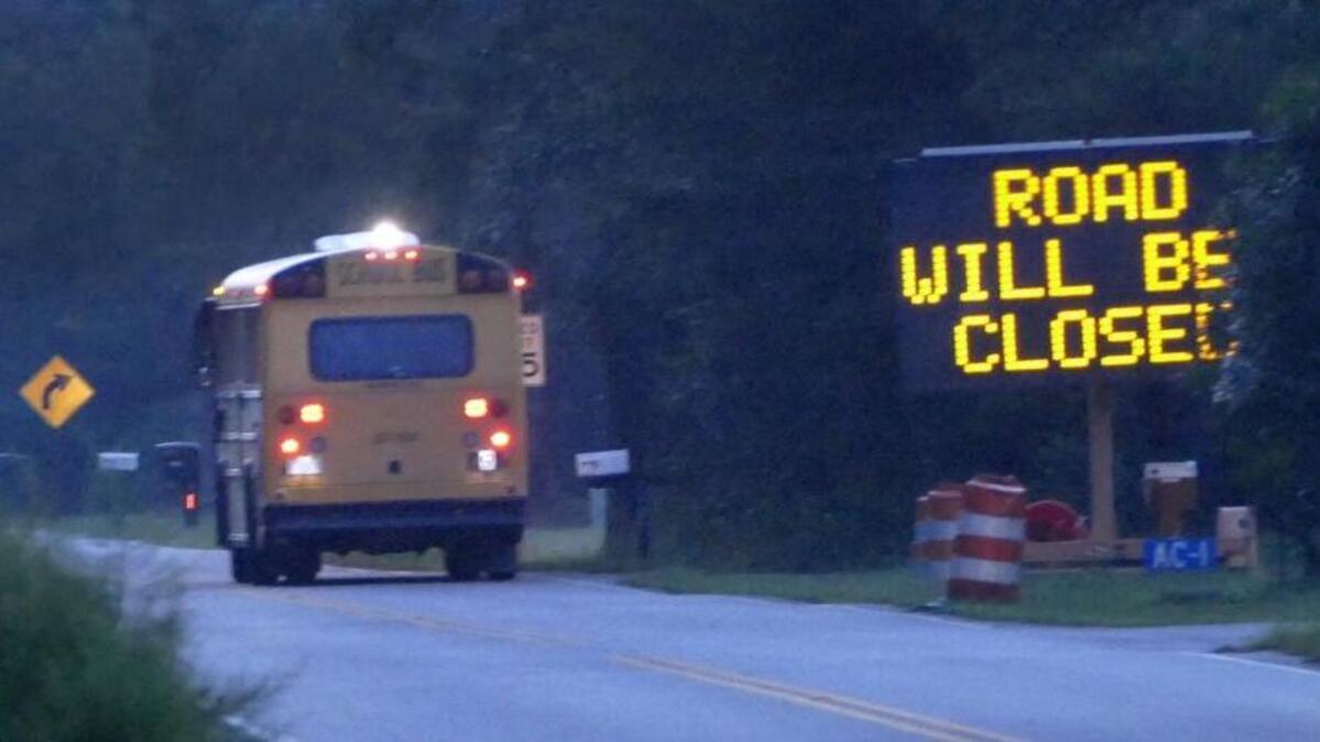 
Contractors for the S.C.-31 Extension Project will close a portion of Enterprise Road on Monday for approximately nine months to construct the new Enterprise Road Bridge over S.C.-31. The closure will take place from Hunter's Horn Lane to Butler Road. Enterprise Road is expected to reopen to all traffic in June 2016. Starting on Monday this school bus will have to travel to Bay Road, then use S.C. 707 to get to arrive at its destination.
