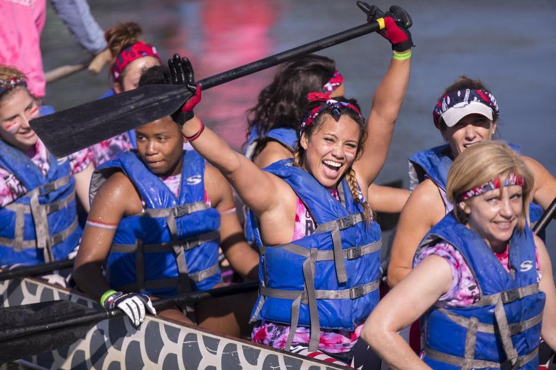 The 10th Annual Goal Zero Dragon Boat Festival, held in Market Common has come to mark the unofficial start of the summer season in Myrtle Beach. Teams ranging from high school students to local companies, dressed in wacky costume, competed in the event that raises funds for youth charities on Saturday. April, 28, 2018.