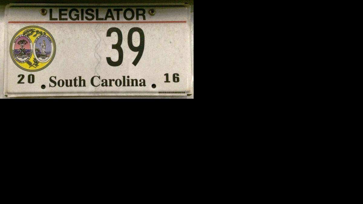 
Photo of the special license plate belonging to S.C. Rep. Nathan Ballentine, R-Lexington. The tag’s design is a template that will be used for all 4.2 million plates issued in South Carolina.
