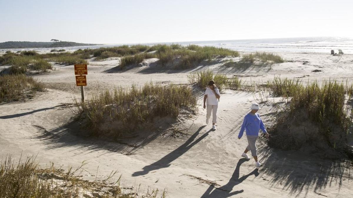 King tides and record rains washed through the dunes in Cherry Grove Beach in October.