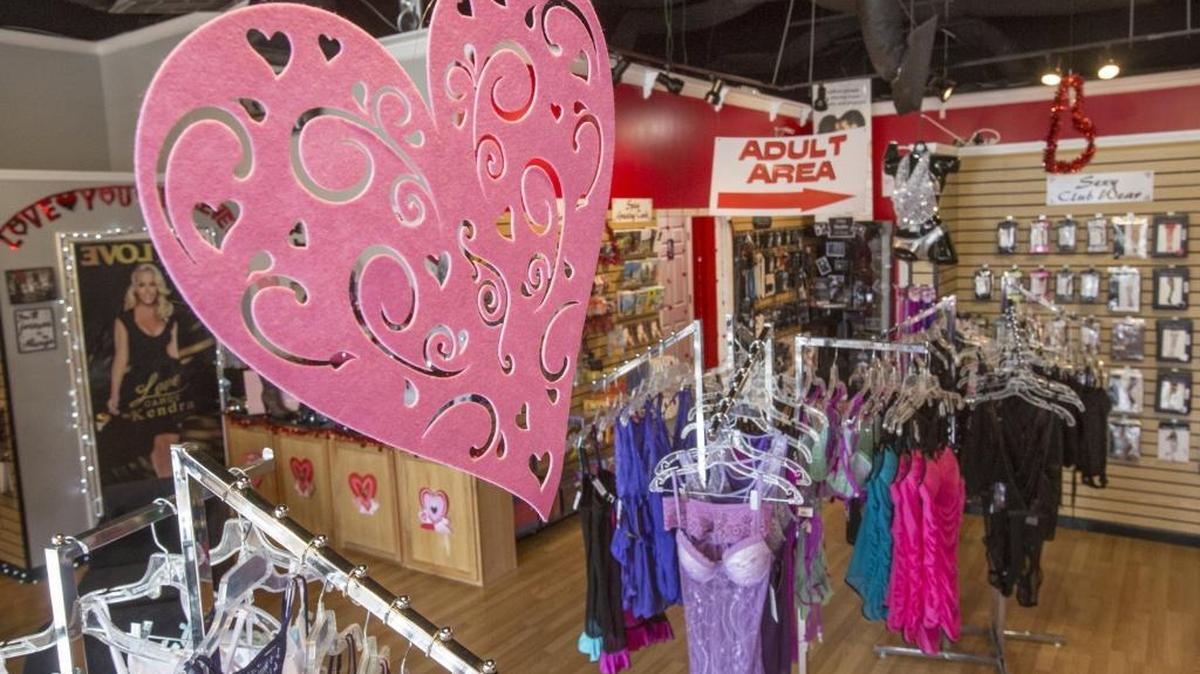 Decorated with hanging hearts for Valentine’s Day, the front section of Badd Kitty has lingerie and apparel on display. A sign points to the “Adult Area” in the back where adult toys and videos are displayed. County officials filed a lawsuit this month against Badd Kitty, asking the court to shut down the location in the Murrells Inlet area because the complaint says the shop is a “sex paraphernalia store” that is operating too close to homes.