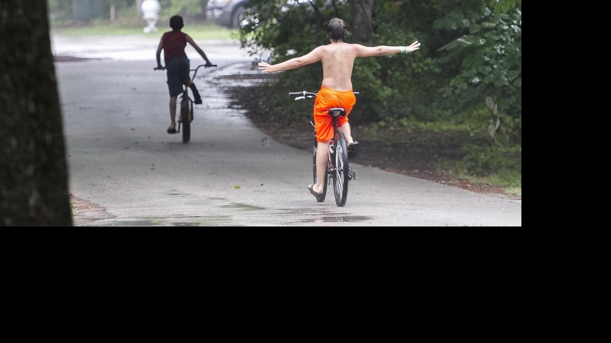 
Children ride on bicycles through the campground at Myrtle Beach State Park. Myrtle Beach residents and visitors can find a natural retreat at Myrtle Beach State Park where guests have access to the beach, fishing pier, a lush Maritime Forest, a many other attractions.
