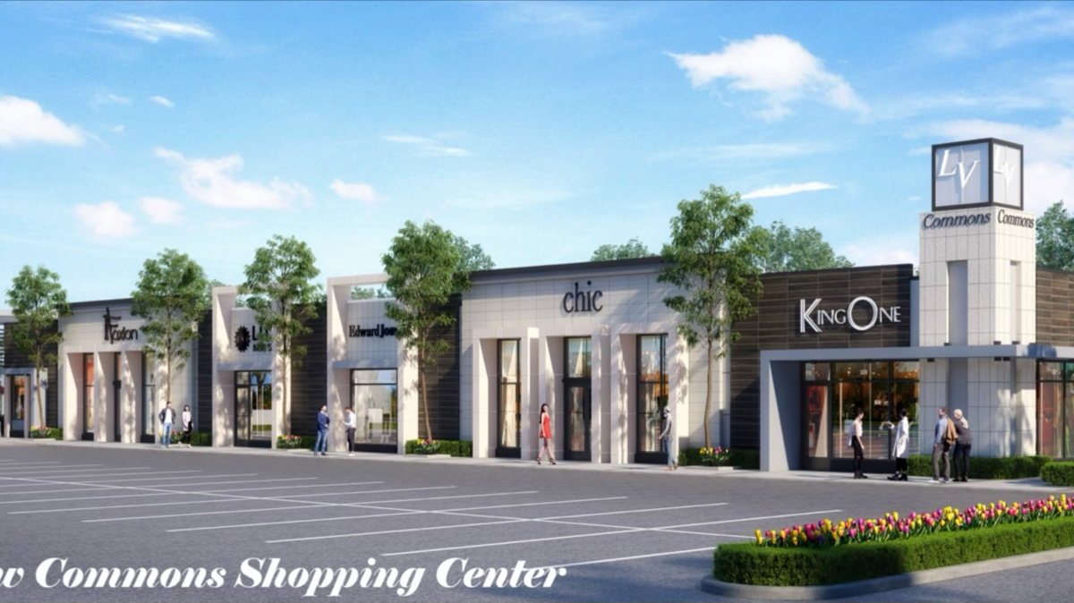 A rendering of the Lake View Commons shopping center.