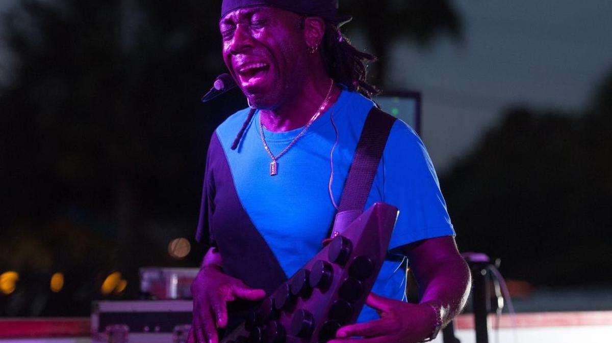 Chip Howard, musician and band leader, plays for the crowd at Creek Ratz in Murrells Inlet.