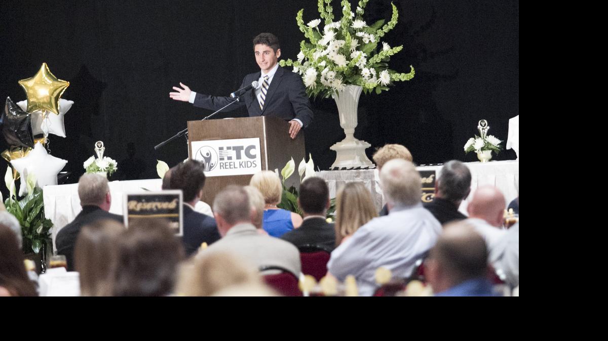 
Justin Abassi, a 2010 HTC REEL Kid, is now a freshman at Yale University. He spoke at the 15th annual REEL Kids (Recognizing Extraordinary Examples of Leadership) Awards about the impact the program has had on his life. HTC honors 51 students from Horry County Schools who have overcome adversity to reach high levels of achievement.
