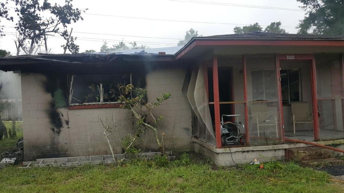 This cinder block house was destroyed by fire Aug. 29. No one was injured during the fire and North Myrtle Beach officials are not certain anyone was living in the house.