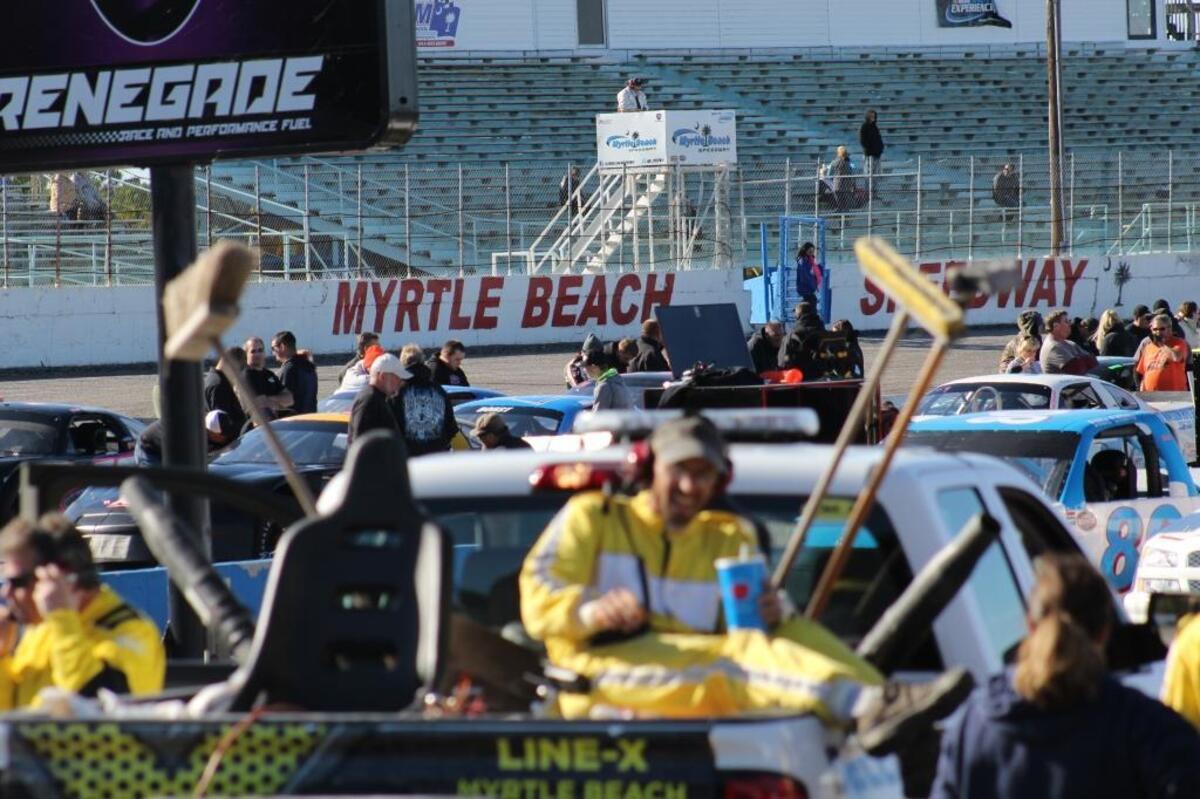 Drivers were qualifiying Saturday afternoon at Myrtle Beach Speedway, the day after local racecar driver Jackie Ward died after a crash in Turn 1 during a race at the Myrtle Beach Speedway Friday night. 11/11/2017.