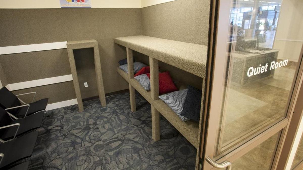 Myrtle Beach International Airport has partnered with the Champion Autism Network (CAN) to provide a "quiet room," in an effort to sooth those with autism upon their arrival in Myrtle Beach. The room is located adjacent to the baggage claim.