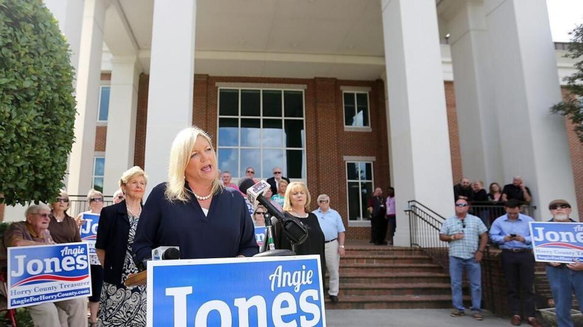 Horry County Treasurer candidate Angie Jones addressed problems in the treasurer’s office during her campaign last summer.