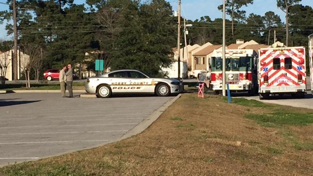 Employees were evacuated from the building around 2 p.m. and let back into their cars around 3:40 p.m.