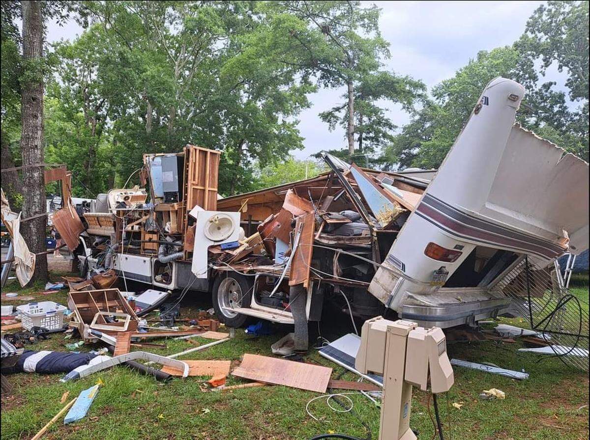 One man was injured and taken to the hospital after a camper exploded at Lakewood Camping Resort. Horry County Fire Rescue is investigating the cause of the fire. June 21, 2023.
