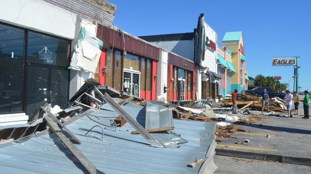 Recovery from Hurricane Matthew begins outside Masala Myrtle Beach where the storm’s blustery winds ripped off an awning and toppled a roof ledge to the ground below. But no damage was sustained inside the Indian restaurant.