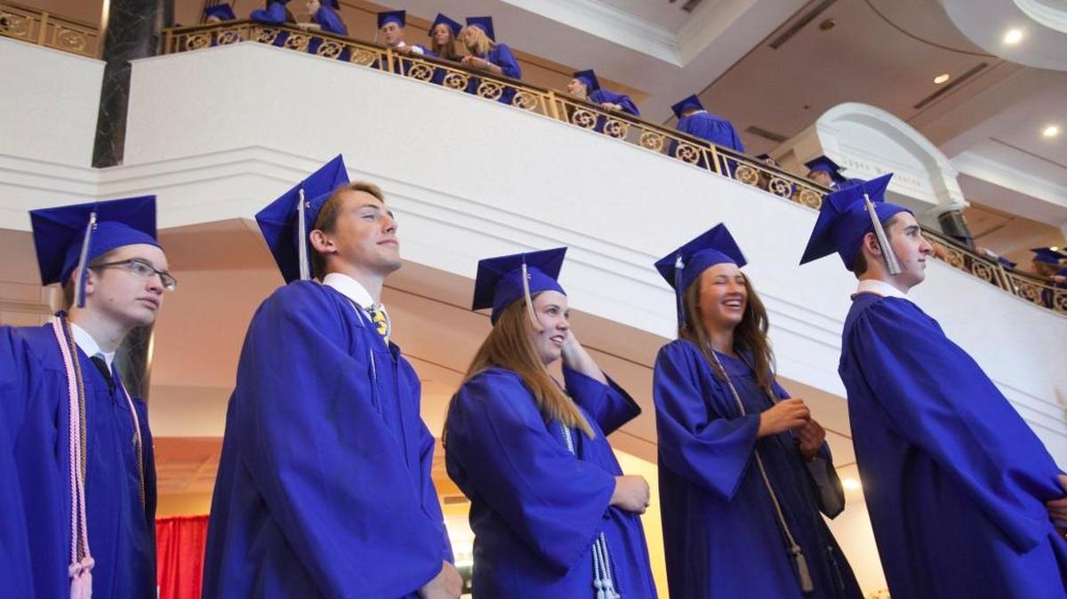 The 2016 graduation ceremony for St. James High School at the Palace Theater. St. James graduated over 300 seniors.