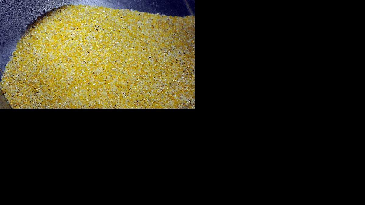 Fresh stone-ground grits ready to be packaged at Palmetto Farms in Galivants Ferry.