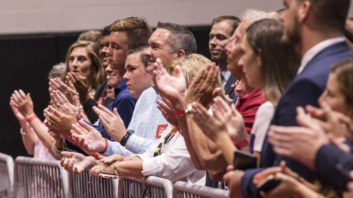 Vice President Mike Pence visited Coastal Carolina University to campaign for incumbent Gov. Henry McMaster on Saturday in Conway, SC. McMaster is facing a runoff against John Warren on Tuesday, and the Trump administration is supporting the incumbent candidate. June 23, 2018.